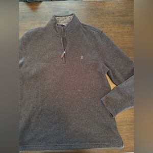 Izod Men's Charcoal Zip-Up Sweater